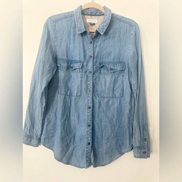 Pilcro Anthropologie Chambray Button Shirt S - Picture 1 of 4